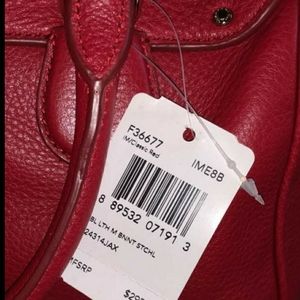 Red Coach handbag